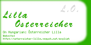 lilla osterreicher business card